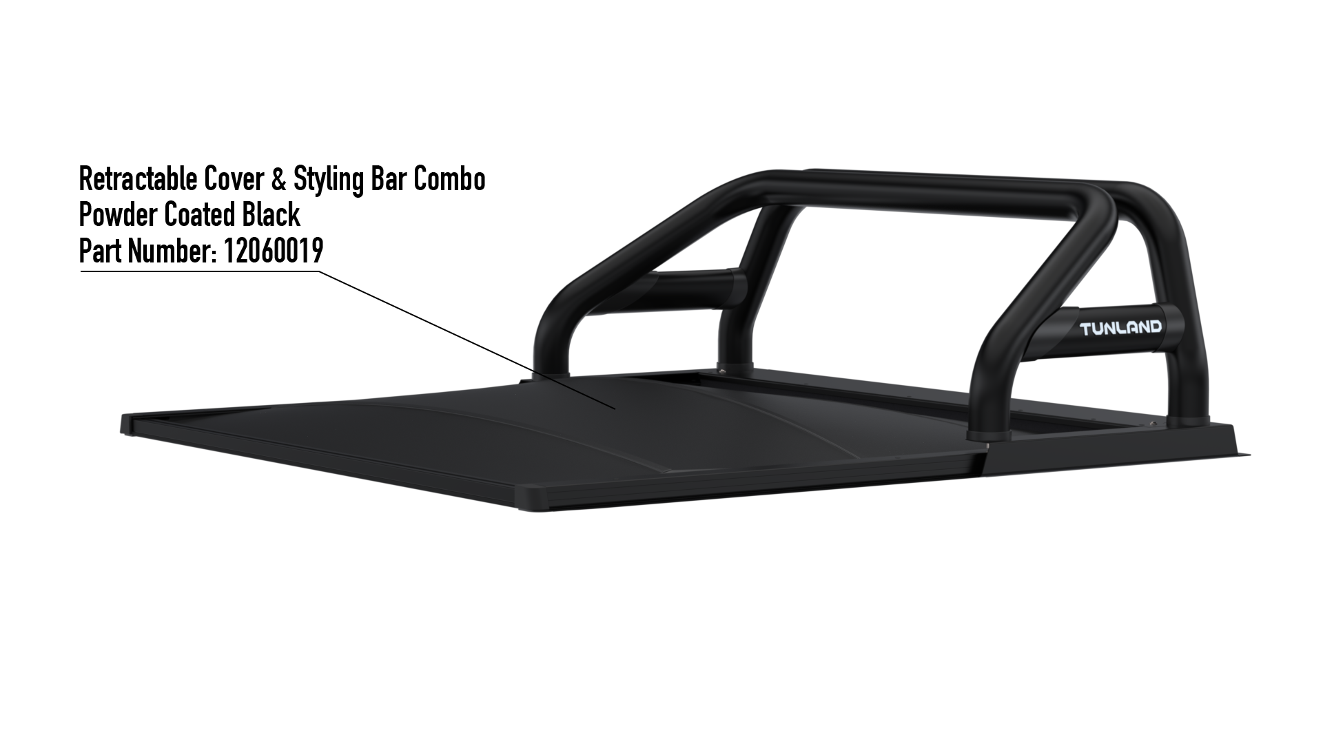 Foton Tunland G7 Retractable Tonneau Cover Styling Bar Powder Coated Black