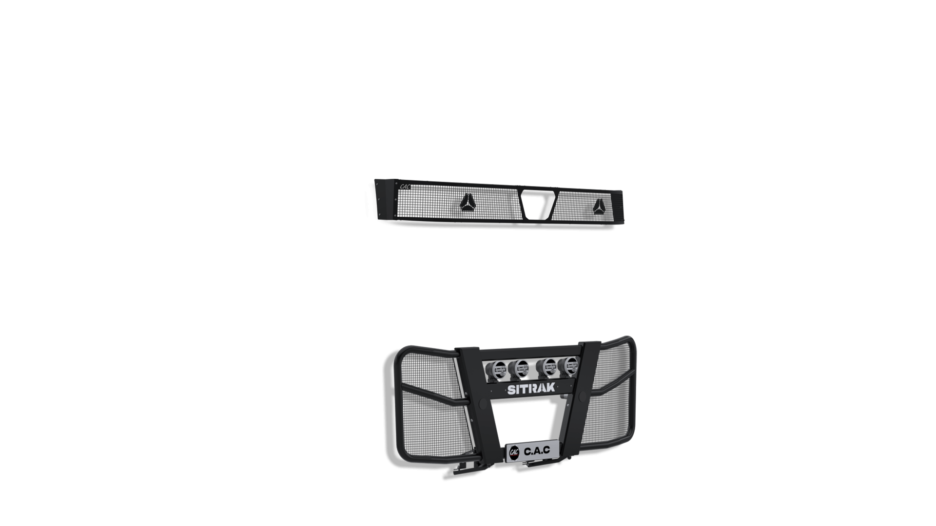 Sitrak Powder Coated Bull Bar Stoneguard Windshield Protector