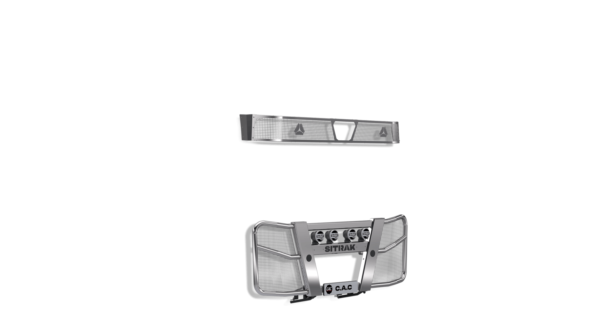 Sitrak C9H Stainless Steel Bull Bar Stoneguard Windshield Protector