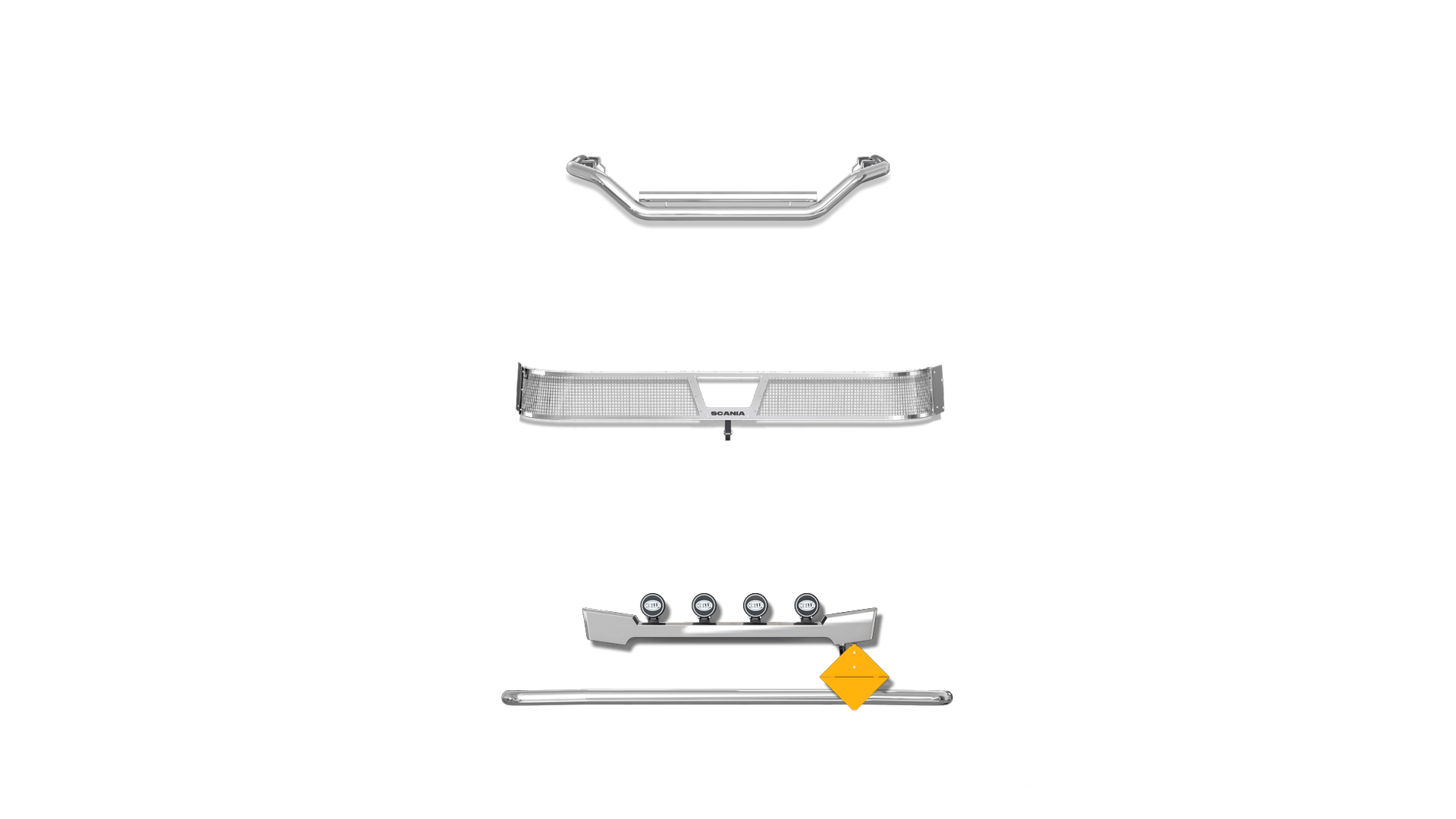 P-Series Front High Bumper No Protrude LB SS No Cam
