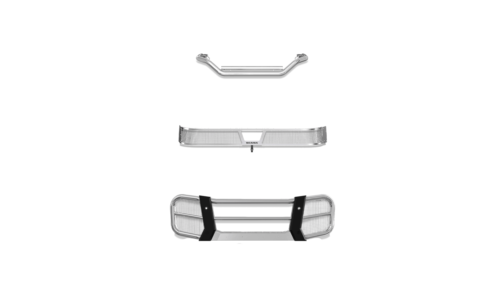 P-Series Front High Bumper No Protrude Truck BUR BB SS No Sensor SG No Cam